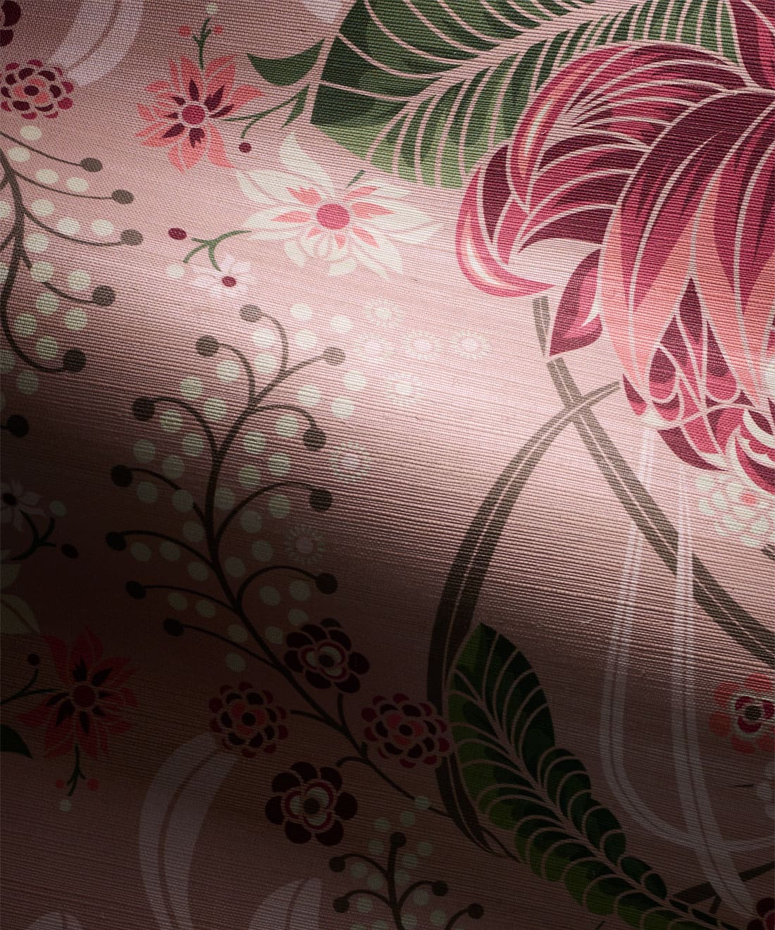Bush Beauty Grasscloth Wallpaper • Maine House Interiors • Pink • Swatch