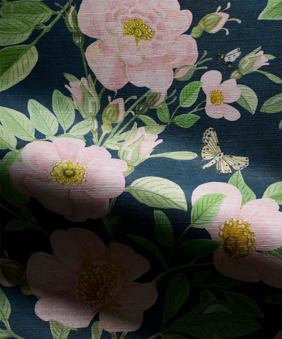 Rosa Grasscloth Wallpaper • Magnolia • Rose Pink • Swatch