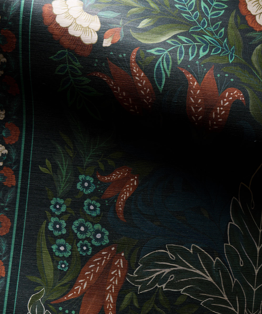Pavilion Grasscloth Mural • Milton & King Studio • Topaz • Swatch