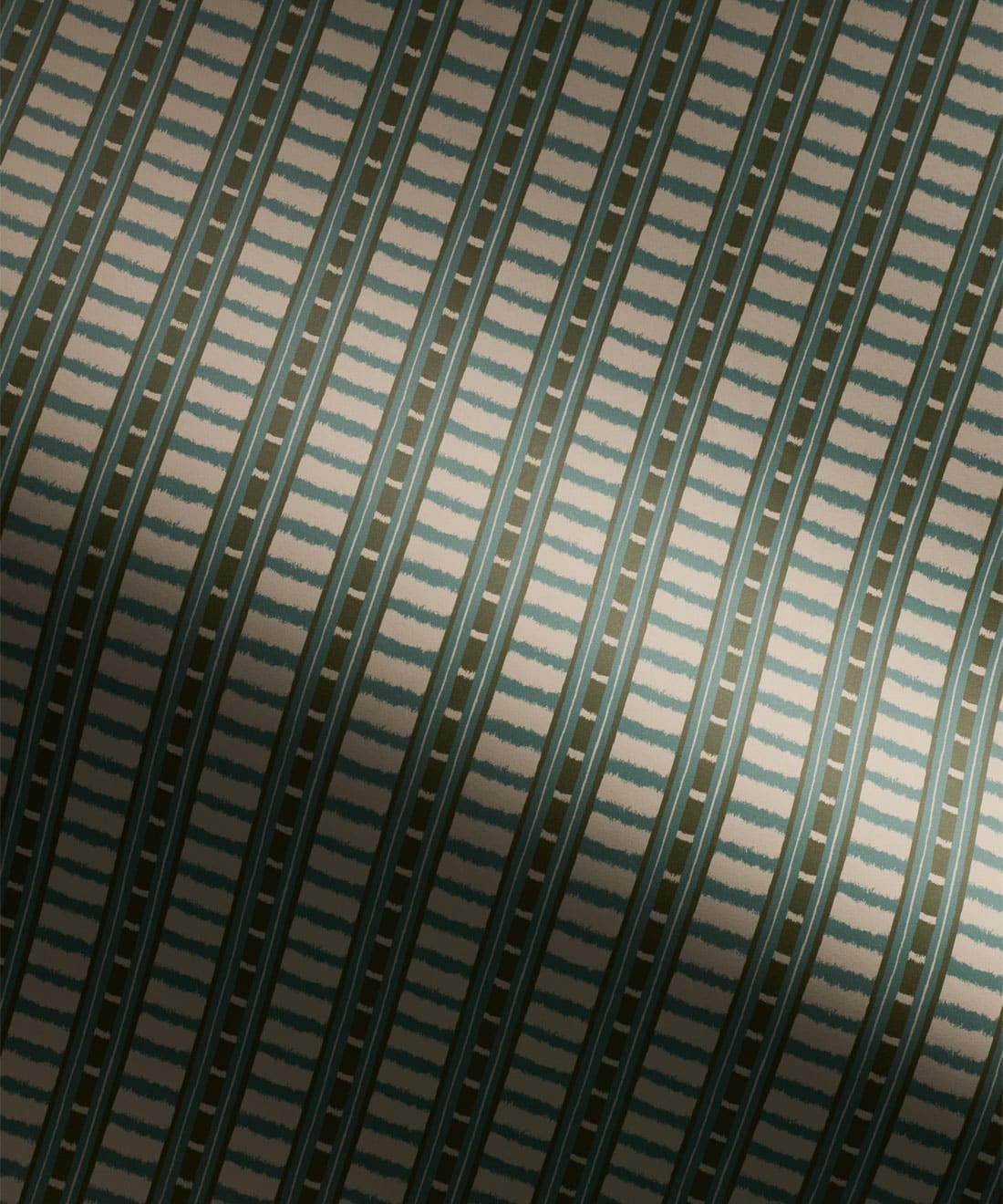 Reed Wallpaper • Milton & King Studio • Teal • Swatch