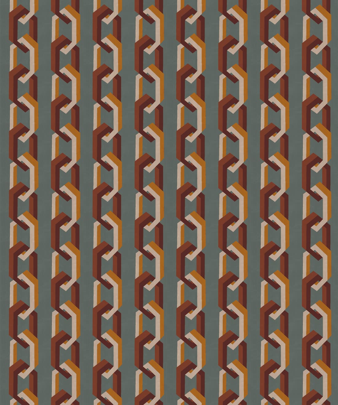 Chain of Fools Wallpaper • Poodle & Blonde • Jade • Swatch