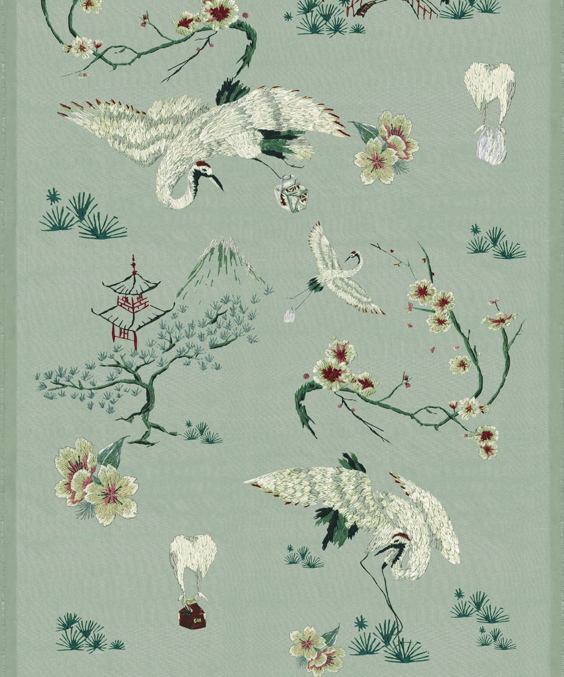 Food Babies Wallpaper • Poodle & Blonde • Lagoon • Swatch