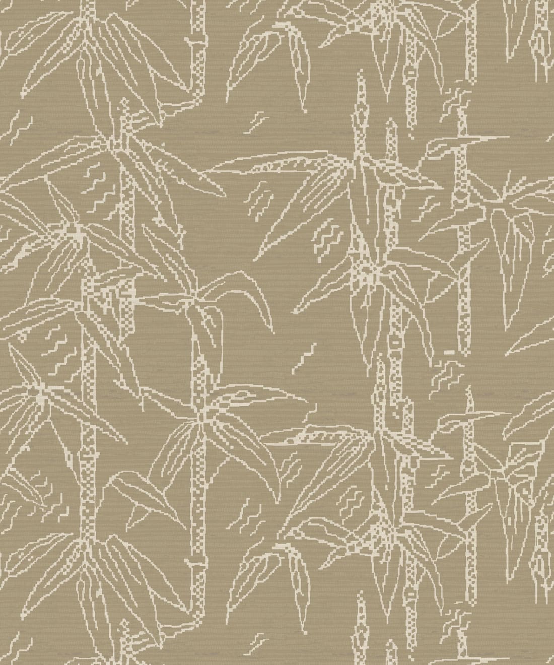 Bamboo Stitch Wallpaper • Poodle & Blonde • Sepia • Swatch