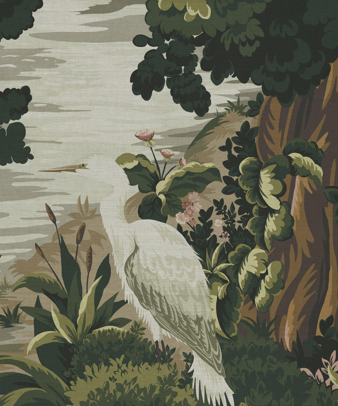 The Glenn Grasscloth Mural • Milton & King Studio • Dusk • Swatch