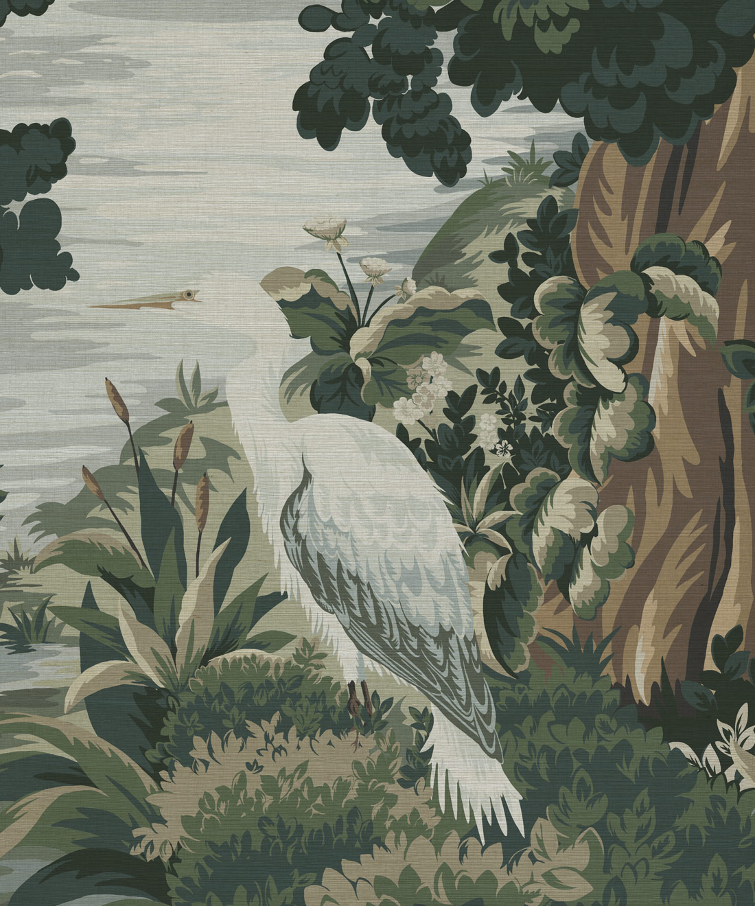 The Glenn Grasscloth Mural • Milton & King Studio • Periwinkle • Swatch