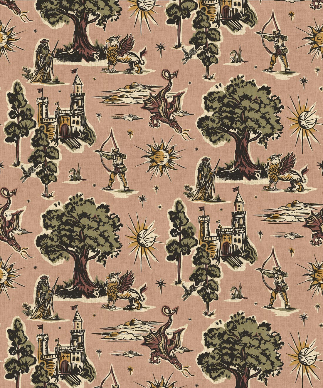 Realm Wallpaper • Milton & King Studio • Blush • Swatch