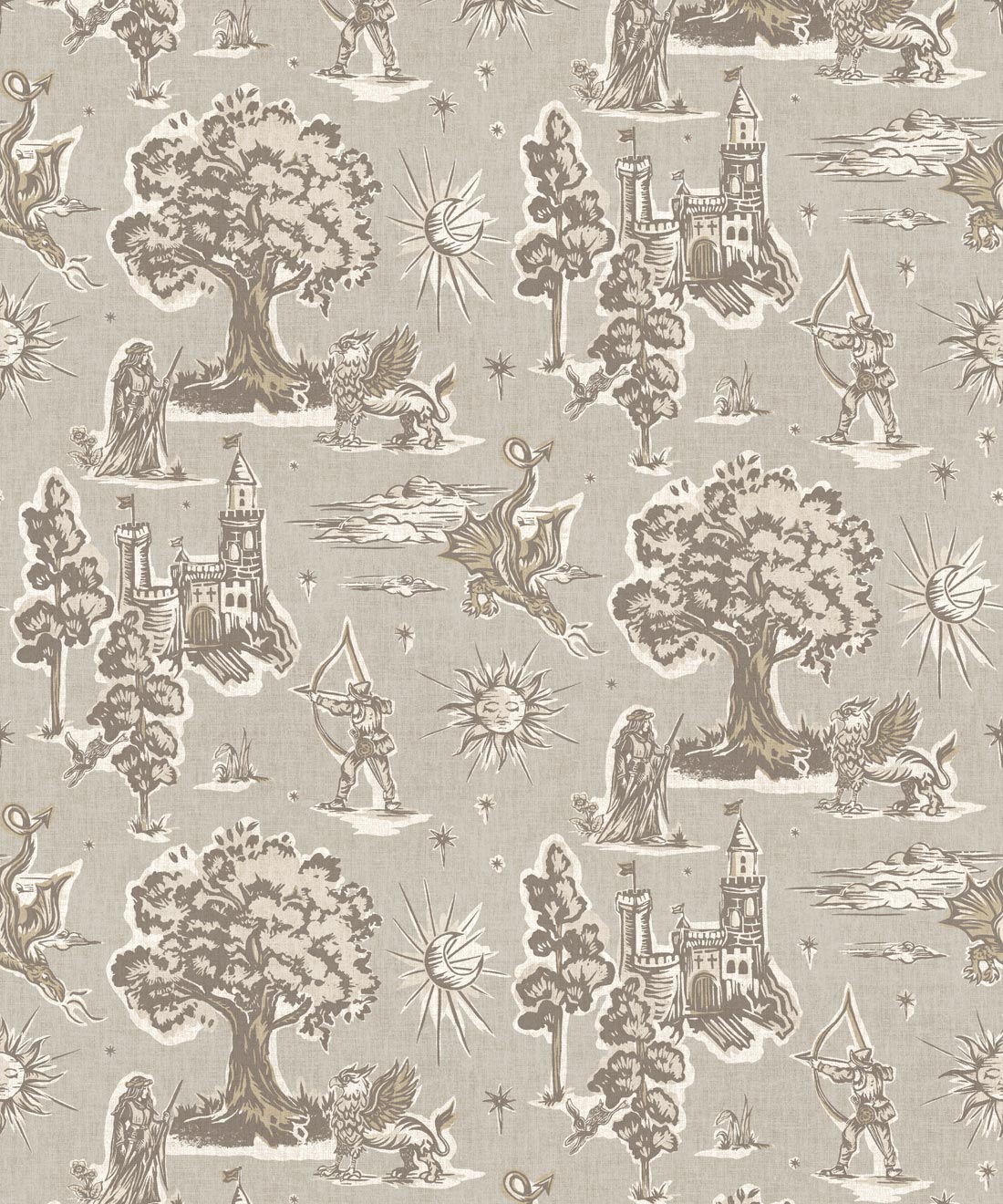 Realm Wallpaper • Milton & King Studio • Taupe • Swatch
