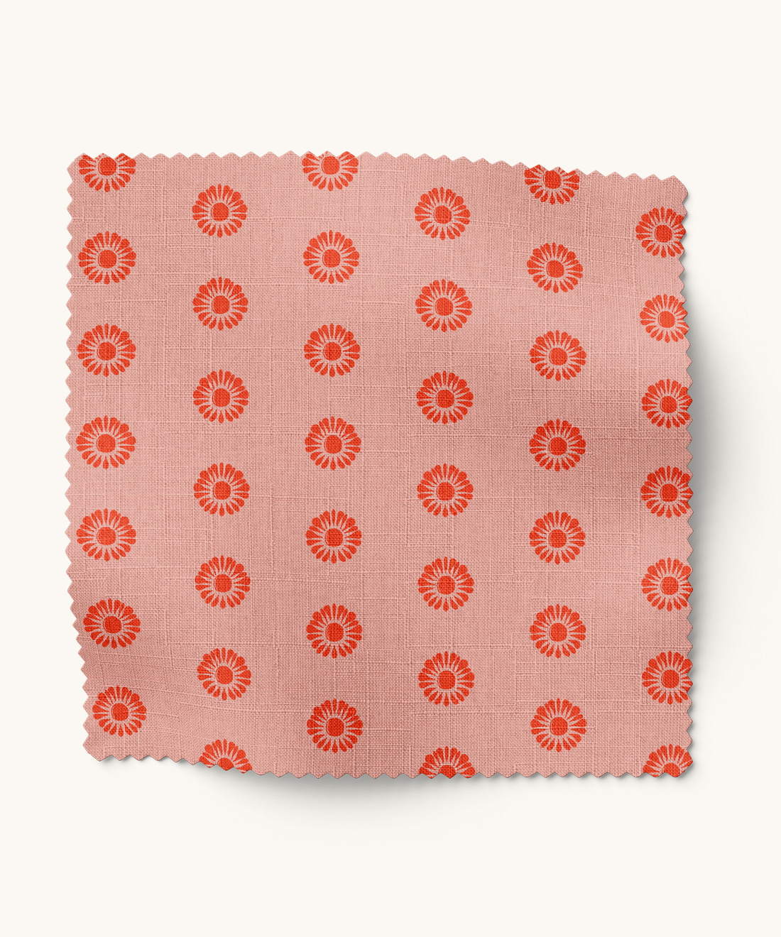 Aunt Dot Fabric Aunt Dot Fabric • Gray Benko • Peach & Pink • Swatch