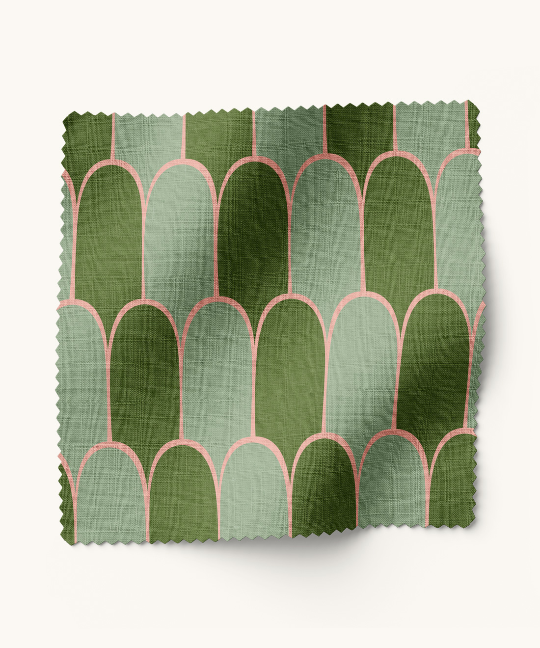 Ode to Falkor Fabric Ode to Falkor Fabric • Gray Benko • Green Pink • Swatch