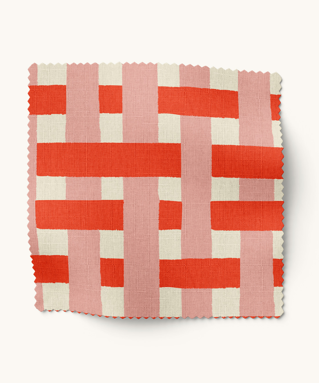 Weave Me Alone Fabric Weave Me Alone Fabric • Gray Benko • Red • Swatch