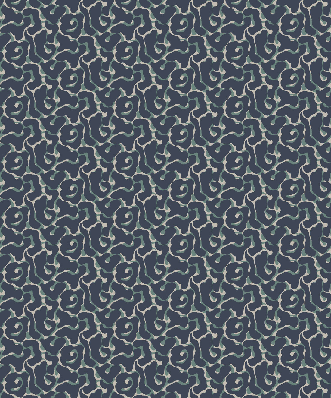 Drift Wallpaper • Milton & King Studio • Indigo • Swatch