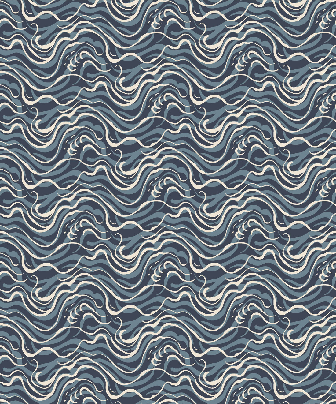 Edo Wallpaper • Milton & King Studio • Tide • Swatch