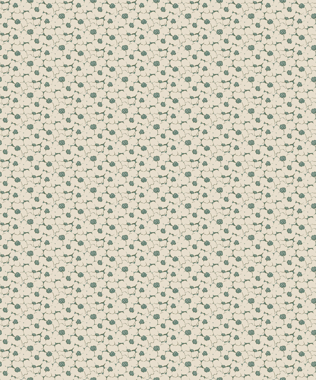 Florrie Wallpaper • Milton & King Studio • Teal • Swatch