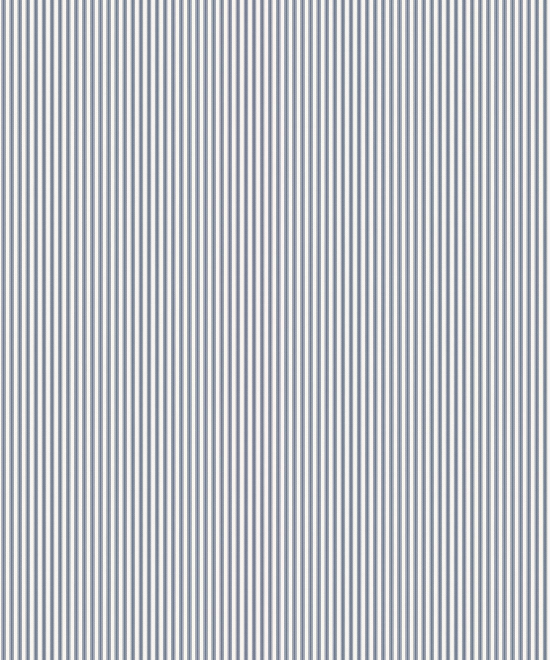 Ticking Stripe (Heritage Hall) Wallpaper • Ingrid & Mika • Harbour Navy • Swatch